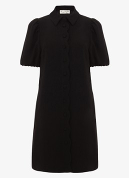 Phase Eight Dames Candice blousejurk met pofmouw in de kleur Zwart