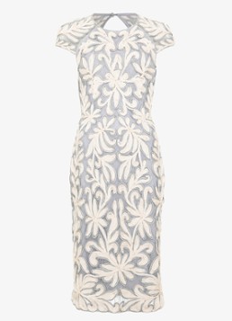 Phase Eight Dames Karima midi jurk met bloemenprint in de kleur Lichtblauw