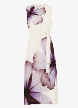 Phase Eight Dames Nina midi jurk met bloemenprint in de kleur Ivoor