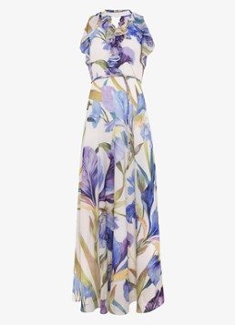 Phase Eight Dames Rachel mouwloze maxi jurk met volant in de kleur Lavendel