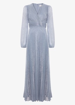 Phase Eight Dames Harper midi jurk met lurex in de kleur Lichtblauw