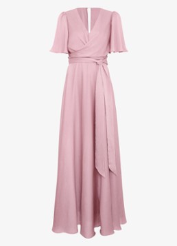 Phase Eight Dames Abbie maxi jurk met strikceintuur in de kleur Oudroze