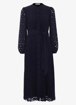 Phase Eight Dames Marina midi jurk met grafische print in de kleur Blauw