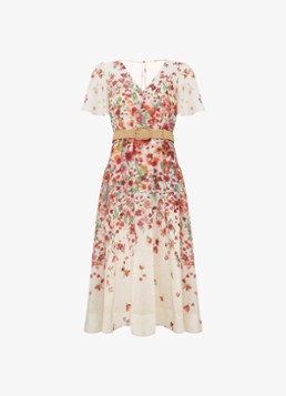 Phase Eight Dames Lovette jurk met bloemenprint in de kleur Cream