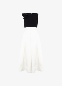Phase Eight Dames Perla midi jurk met steekzakken in de kleur Zwart