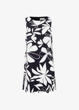 Phase Eight Dames Marta mini jurk met ronde hals en bloemenprint in de kleur Zwart