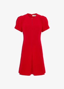 Phase Eight Dames Elia mini jurk met pofmouw in de kleur Rood