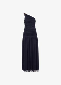 Phase Eight Dames Melina one shoulder maxi jurk met plooidetail in de kleur Blauw