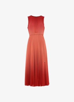 Phase Eight Dames Simara midi jurk met strikceintuur in de kleur Oranjerood