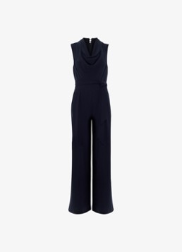 Phase Eight Dames Emry wide fit jumpsuit met strikceintuur in de kleur Blauw