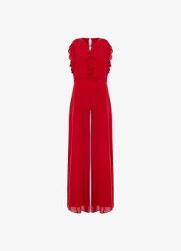 Phase Eight Dames Petite Rachel wide fit jumpsuit in de kleur Rood