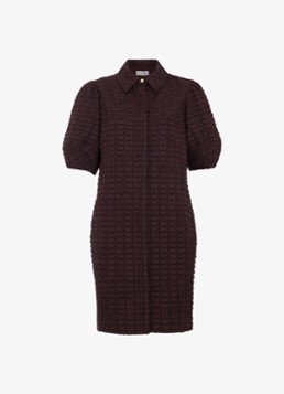 Phase Eight Dames Yasmine mini blousejurk met pofmouwen in de kleur Bruin