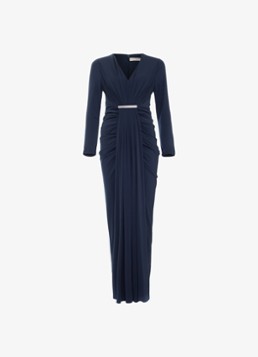 Phase Eight Dames Katharine gedrapeerde maxi jurk in de kleur Blauw