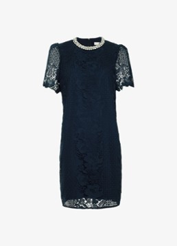 Phase Eight Dames Eloise mini jurk van kant in de kleur Blauw