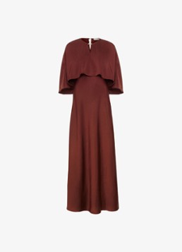 Phase Eight Dames Joni midi jurk met gedrapeerd detail in de kleur Brons