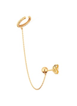 Jackie 14K Gold Dames Single ear cuff van 14 karaat geelgoud