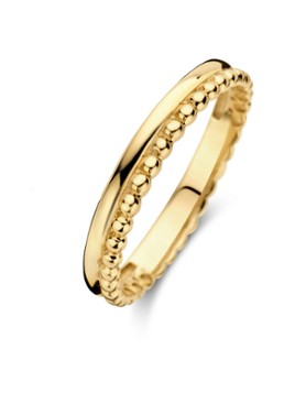 Jackie 14K Gold Dames Villa ring van 14 karaat geelgoud in de kleur Goud, maat: 52
