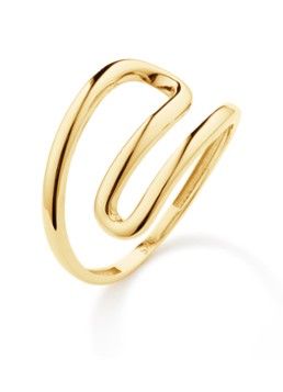 Jackie 14K Gold Dames Canal ring van 14 karaat geelgoud in de kleur Goud, maat: 56