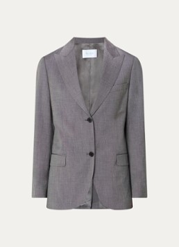 By-bar Dames Sef blazer met klepzakken in de kleur Middengrijs, maat: XL