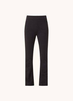 By-bar Dames Lowie high waist flared fit pantalon met splits in de kleur Zwart, maat: XL