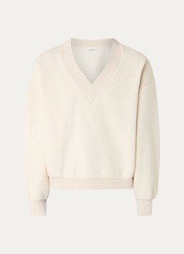 By-bar Dames Momo sweater met V-hals in de kleur Creme, maat: M