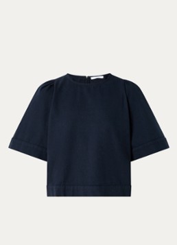 By-bar Dames Olivia tuniek met pofmouw in de kleur Indigo, maat: XL