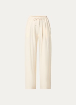 By-bar Dames Jaxx high waist loose fit broek met steekzakken in de kleur Ivoor, maat: S