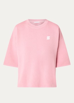 By-bar Dames Willow top met logo- en backprint in de kleur Lichtroze, maat: L