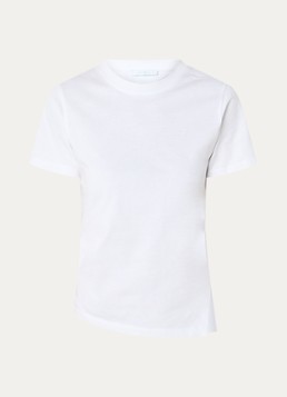 By-bar Dames Freja T-shirt met split in de kleur Wit, maat: XS