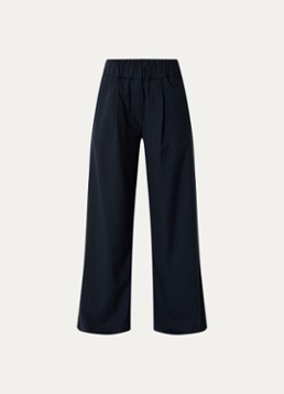 By-bar Dames Benji high waist loose fit palazzo broek met steekzakken in de kleur Donkerblauw, maat: S
