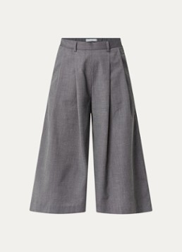 By-bar Dames Mowi high waist wide fit broek met steekzakken in de kleur Donkergrijs, maat: M