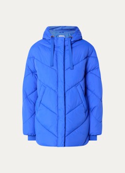 By-bar Dames Franky gewatteerde jas met steekzakken in de kleur Blauw, maat: L