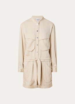 Isabel Marant Dames Betyna straight fit playsuit met steekzakken in de kleur Lichtgeel, maat: 40