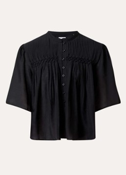 Isabel Marant Dames Destiny tuniek met smockwerk in de kleur Zwart, maat: 40