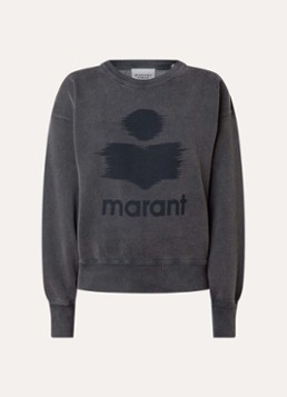 Isabel Marant Dames Mobyli sweater met logoprint in de kleur Antraciet, maat: 34