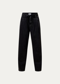 Isabel Marant Dames Ilsa high waist tapered jeans met koord in de kleur Zwart, maat: 38