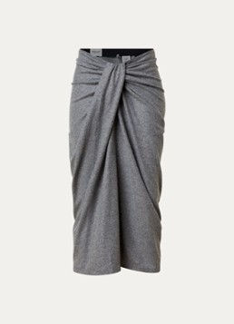 Isabel Marant Dames Jeldia midi rok met stretch in de kleur Grijs, maat: 34