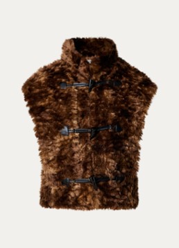 Isabel Marant Dames Jocya gilet met steekzakken in de kleur Donkerbruin, maat: S
