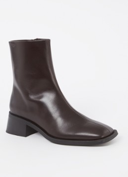 Vagabond Shoemakers Dames Blanca enkellaarsje van leer in de kleur Donkerbruin, maat: 37