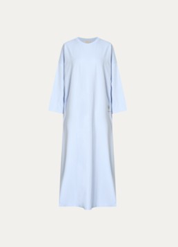 LES Atelier Dames Ilya maxi jurk met borduring in de kleur Lichtblauw, maat: M