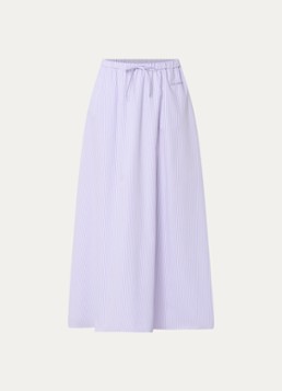 LES Atelier Dames Luna maxi A-lijn rok met steekzakken in de kleur Lila, maat: M