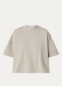 Fear of God Essentials Dames T-shirt met logo en ronde hals in de kleur Beige, maat: M