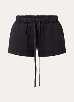 Fear of God Essentials Dames Low waist loose fit korte broek met steekzakken in de kleur Antraciet, maat: S