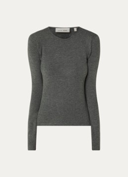 Fear of God Essentials Dames Fijngebreide pullover met ronde hals in de kleur Lichtgrijs, maat: S