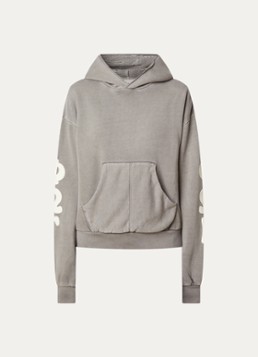 Fear of God Essentials Dames Hoodie met front- en backprint in de kleur Lichtgrijs, maat: S