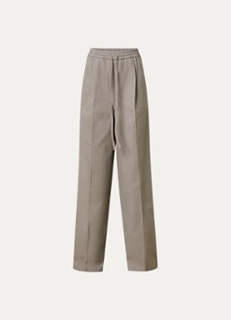 Fear of God Essentials Dames High waist loose fit broek met steekzakken in de kleur Donkerbeige, maat: L