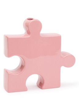 Fluid Market Puzzle vaas 23 cm Roze - Deal