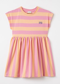 Petit Blush Meisjes Jurk met streepprint in de kleur Roze, maat: 3Y=98