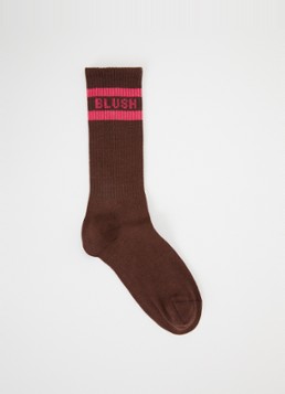 Petit Blush Meisjes Sportsokken met logo in de kleur Chocoladebruin, maat: 146-152