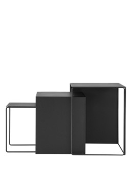 Ferm LIVING Cluster Tables bijzettafel set van 3 Zwart